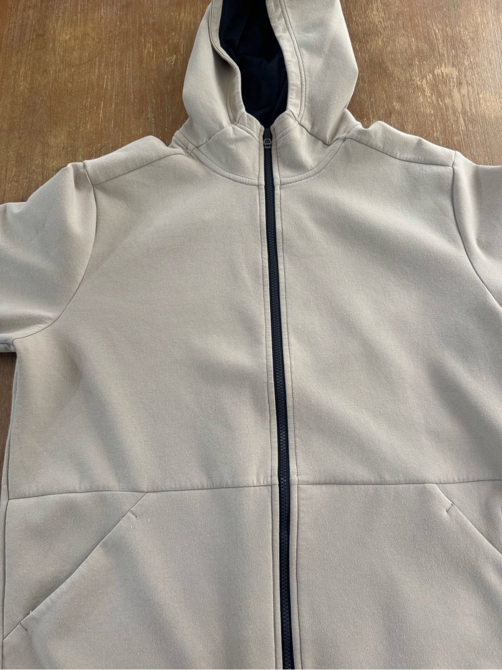 DSG Light Beige Full-Zip Performance Hoodie Jacket
